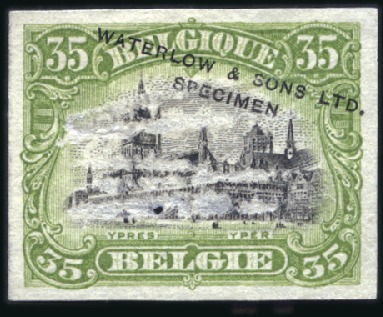Stamp of Belgium » General issues from 1894 onwards 1915-19 Vues, Essais tous grattés des coins adopté