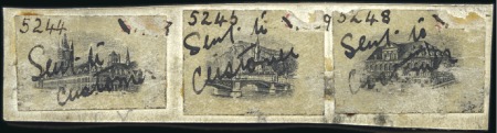 Stamp of Belgium » General issues from 1894 onwards 1915-19 Vues, essais en noir, tous numérotés des 3