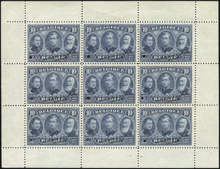 Stamp of Belgium » General issues from 1894 onwards 1915-19 Vues, épreuves des coins définitifs en feu