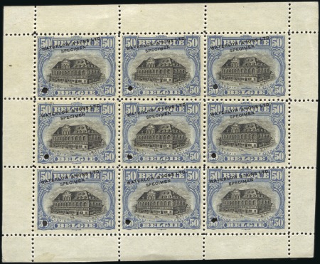 Stamp of Belgium » General issues from 1894 onwards 1915-19 Vues, épreuves des coins définitifs en feu
