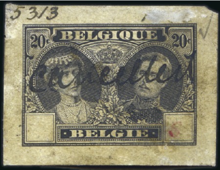 Stamp of Belgium » General issues from 1894 onwards 1926 Couple Royal, lot comprenant quatre essais de