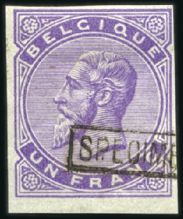 Stamp of Belgium » Belgique. 1883 Nouvelles valeurs - La Genèse 28 épreuves de la planche dont 13 avec surcharge S