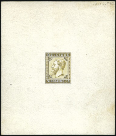 Stamp of Belgium » Belgique. 1883 Nouvelles valeurs - La Genèse Type non adopté, dessin à l'aquarelle et encre de 