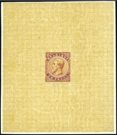 Stamp of Belgium » Belgique. 1883 Nouvelles valeurs - La Genèse Type non adopté, dessin à l'aquarelle et encre de 