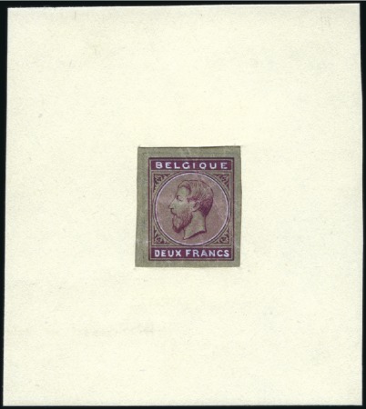 Stamp of Belgium » Belgique. 1883 Nouvelles valeurs - La Genèse Type non adopté, dessin à l'aquarelle et encre de 