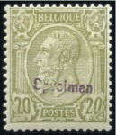 Stamp of Belgium » Belgique. 1884-91 Nouveaux types, nouvelles valeurs - Émission Groupe de 24 timbres montrant différents types de 
