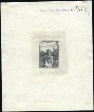 Stamp of Belgium » General issues from 1894 onwards 1929 Les Sites, groupe de sept réimpressions sur p