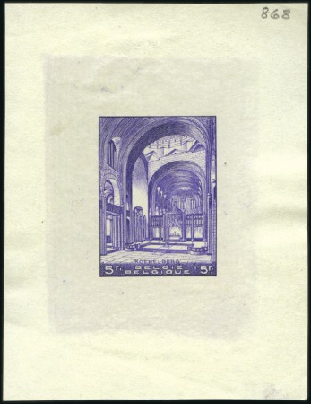 Stamp of Belgium » General issues from 1894 onwards 1938 Basilique de Koekelberg, sept essais ou épreu