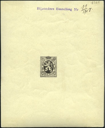 Stamp of Belgium » General issues from 1894 onwards 1929-32, Lion héraldique, tirage spécial des coins