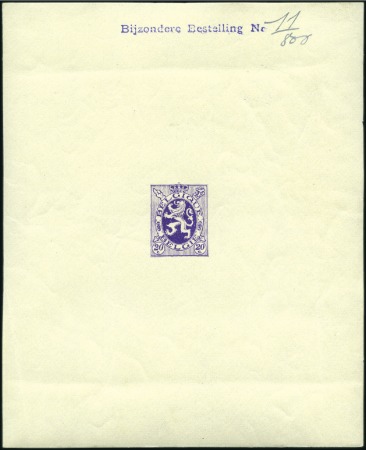 Stamp of Belgium » General issues from 1894 onwards 1929-32, Lion héraldique, tirage spécial des coins