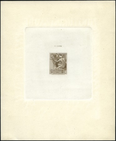 Stamp of Belgium » General issues from 1894 onwards 1922 Invalides de Guerre, épreuve du coin adopté e
