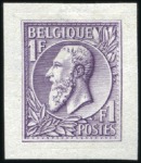 Stamp of Belgium » Belgique. 1884-91 Nouveaux types, nouvelles valeurs - La Genèse Épreuves en violet de la série complète : 10c, 20c