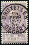 Stamp of Belgium » Belgique. 1893-1900 Armoiries du Royaume et Léopold II fine barbe - Émission Série complète de 15 valeurs avec annulation Van d