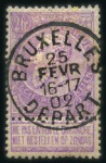 Stamp of Belgium » Belgique. 1893-1900 Armoiries du Royaume et Léopold II fine barbe - Émission Série complète de 15 valeurs avec annulation Van d