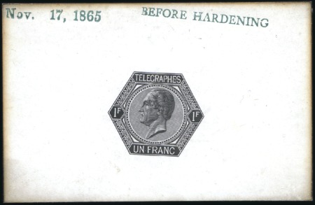 Stamp of Belgium » General issues from 1894 onwards 1865 Léopold 1er, épreuve du coin définitif du 1F 