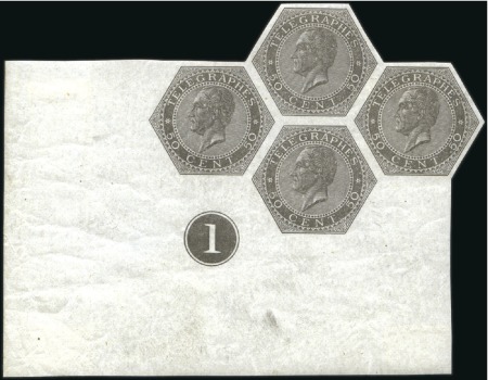 Stamp of Belgium » General issues from 1894 onwards 1866 Léopold 1er, 50c gris et 1F vert, en blocs de