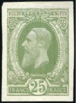 Stamp of Belgium » General issues from 1894 onwards 1889 Léopold II, 25F six épreuves de couleur, resp