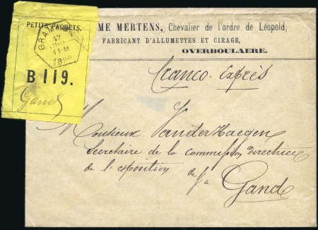 Stamp of Belgium » General issues from 1894 onwards PETIT PAQUET: Étiquette jaune B119 avec indication
