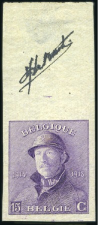 Stamp of Belgium » General issues from 1894 onwards 1919-20 Roi Casqué, 10 et 15 centimes, épreuves de