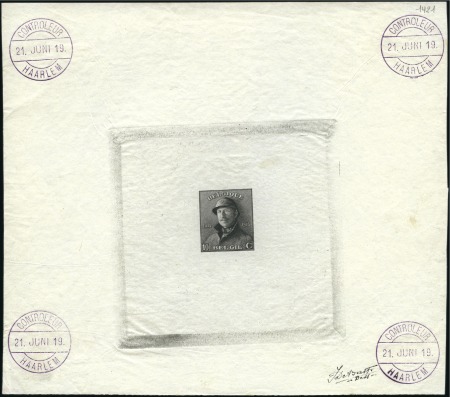Stamp of Belgium » General issues from 1894 onwards 1919-20 Roi Casqué, petit format, épreuve du coin 