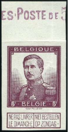 Stamp of Belgium » General issues from 1894 onwards 1912, Pellens, Albert 1er, lot de 22 épreuves alla