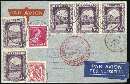 Stamp of Belgium » General issues from 1894 onwards 1929 Exprès 3F50 (5) sur enveloppe de Buysinghem d