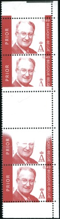 Stamp of Belgium » General issues from 1894 onwards 2002 S.M. le Roi Albert II, 49c rouge, bande de ci