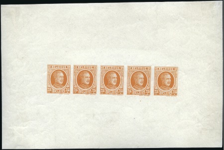 Stamp of Belgium » General issues from 1894 onwards 1922-27 Houyoux, trois épreuves du coin définitif 