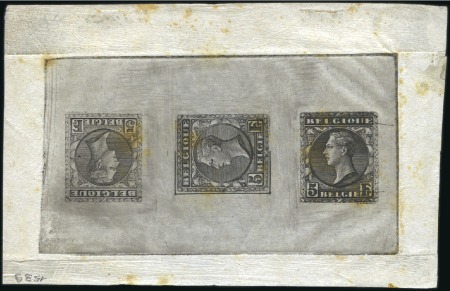 Stamp of Belgium » General issues from 1894 onwards 1928 Roi Albert 1er, essais de Maucquoy, épreuve d