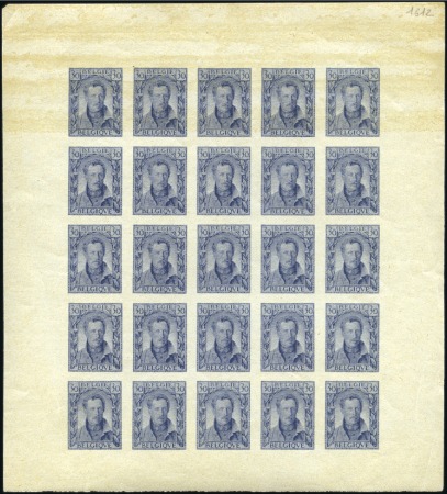 Stamp of Belgium » General issues from 1894 onwards 1928 Roi Albert 1er, essais d'un auteur inconnu d'