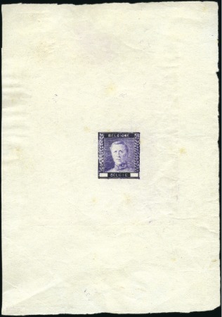 Stamp of Belgium » General issues from 1894 onwards 1928 Roi Albert 1er, essais de Durieu, épreuve mal