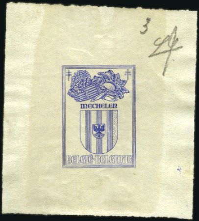 Stamp of Belgium » General issues from 1894 onwards 1946 Armoiries, ensemble d'épreuves dont certains 
