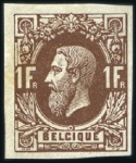Stamp of Belgium » Belgique. 1869-83 Nouveaux types et nouvelles valeurs - La Genèse Épreuve des coins définitifs en brun y compris un 