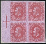 Stamp of Belgium » Belgique. 1869-83 Nouveaux types et nouvelles valeurs - La Genèse Épreuves des planches en couleurs adoptées sur pap