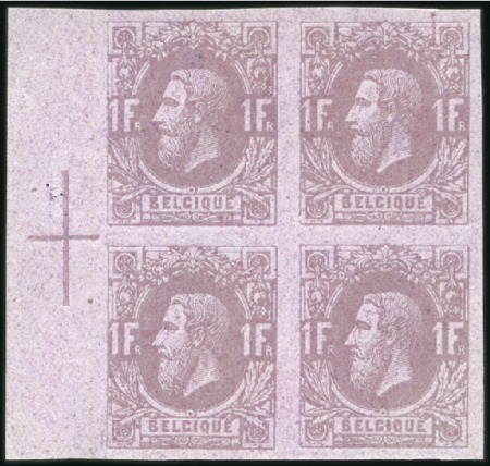 Stamp of Belgium » Belgique. 1869-83 Nouveaux types et nouvelles valeurs - La Genèse Épreuves des planches en couleurs adoptées sur pap
