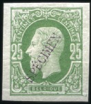 Stamp of Belgium » Belgique. 1869-83 Nouveaux types et nouvelles valeurs - La Genèse Lot de 12 timbres avec surcharges SPECIMEN: 1c, 2c