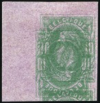 Stamp of Belgium » Belgique. 1869-83 Nouveaux types et nouvelles valeurs - La Genèse Épreuve de la planche en double impression: 1c sur