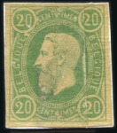 Stamp of Belgium » Belgique. 1869-83 Nouveaux types et nouvelles valeurs - La Genèse Groupe d'épreuves de la planche en diverses couleu