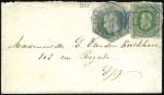 Stamp of Belgium » Belgique. 1869-83 Nouveaux types et nouvelles valeurs - Émission Lot de 15 lettres sur pages A. Karpov avec 10c ver