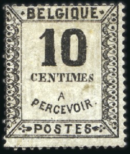 Stamp of Belgium » General issues from 1894 onwards Essais de Wiener, deux 10c noir et un 20c bleu, ad