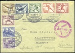 Stamp of Germany » German Empire 1936 Hindenburg Airship Olympia Flight: 2 cards an