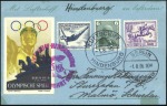 Stamp of Germany » German Empire 1936 Hindenburg Airship Olympia Flight: 2 cards an