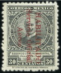 Stamp of Mexico 1929 Habilitado Official airmail set of 9, very fr