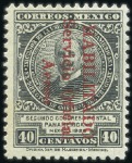 Stamp of Mexico 1929 Habilitado Official airmail set of 9, very fr