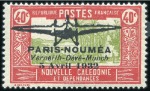 Stamp of Colonies françaises » Nouvelle-Calédonie 1932 Paris-Nouméa large airplane ovpt. set of 2, v