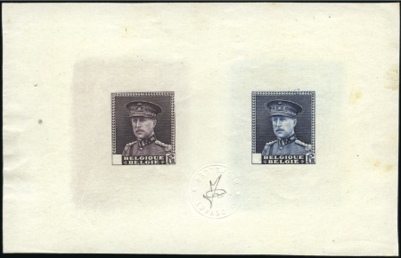Stamp of Belgium » General issues from 1894 onwards 1931-32 Roi Albert 1er avec képi, épreuve collecti