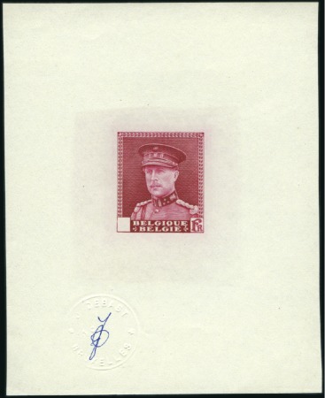 Stamp of Belgium » General issues from 1894 onwards 1931-32 Roi Albert 1er avec képi, lot de huit feui