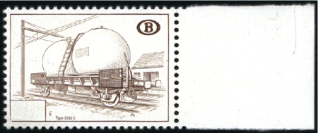 Stamp of Belgium » General issues from 1894 onwards 1980 Wagons de Marchandises, 200F brun clair, SANS
