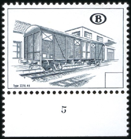Stamp of Belgium » General issues from 1894 onwards 1980 Wagons de Marchandises, 4F vert-ardoise, SANS