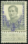 Stamp of Belgium » General issues from 1894 onwards 1915 "Roue Ailée", essais de surcharge en violet s